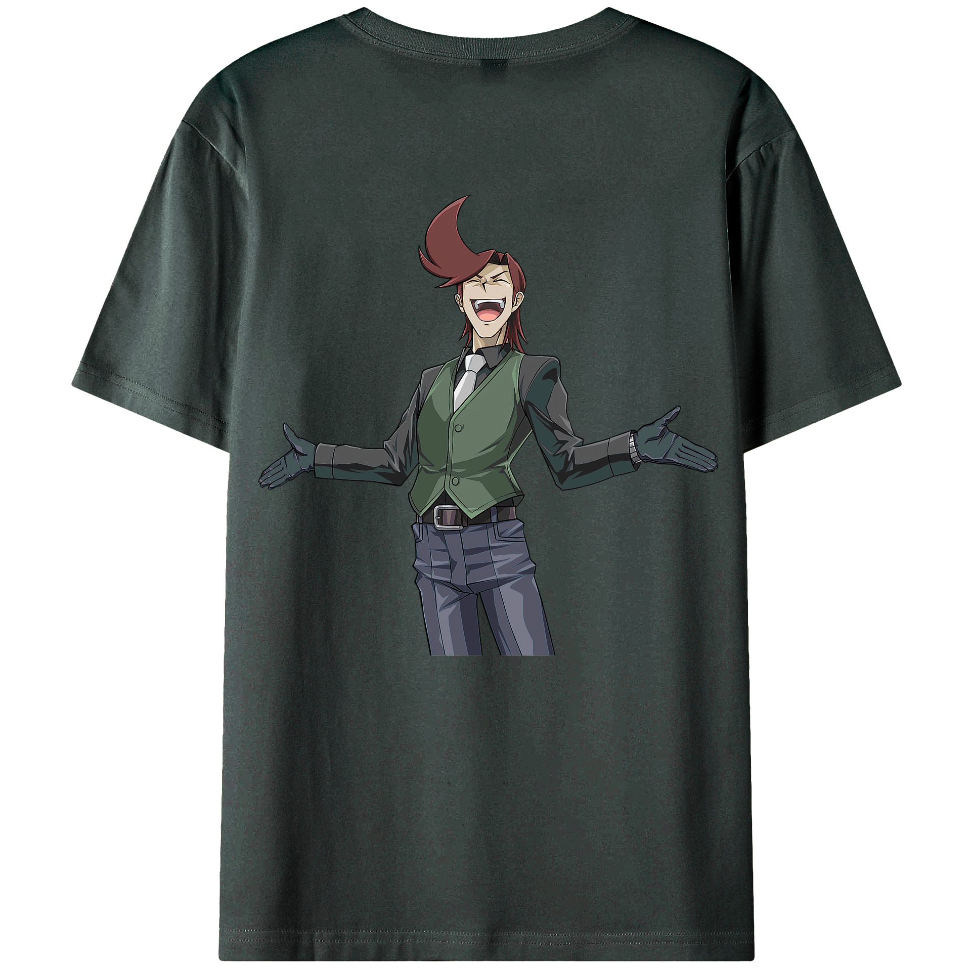 （画像用） 遊☆戯☆王 Yu-Gi-Oh! 綿100％ メンズ半袖Tシャツ（バックプリント） 通気性